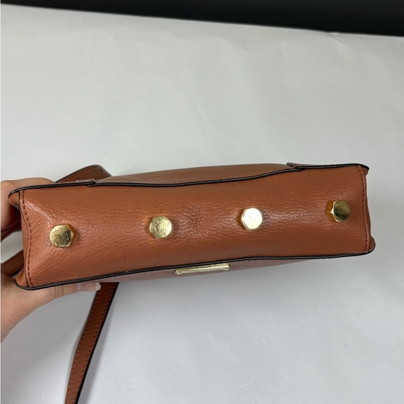 Rebecca Minkoff Regan Crossbody Purse Caramel Brown Leather Bag - Picture 6 of 9